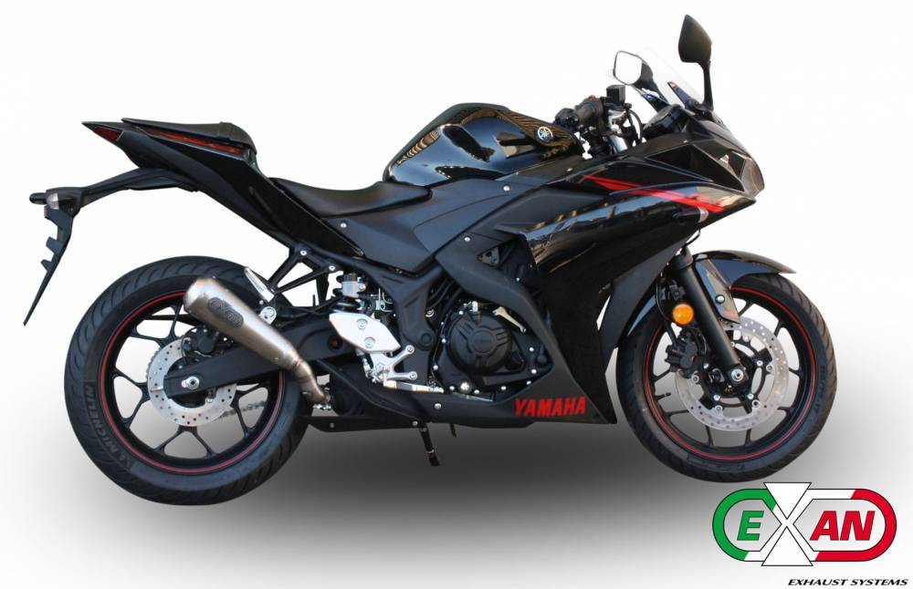 EXAN - YAMAHA R3-Conico Corto Inox (con Cat. di serie) (Me-Re)