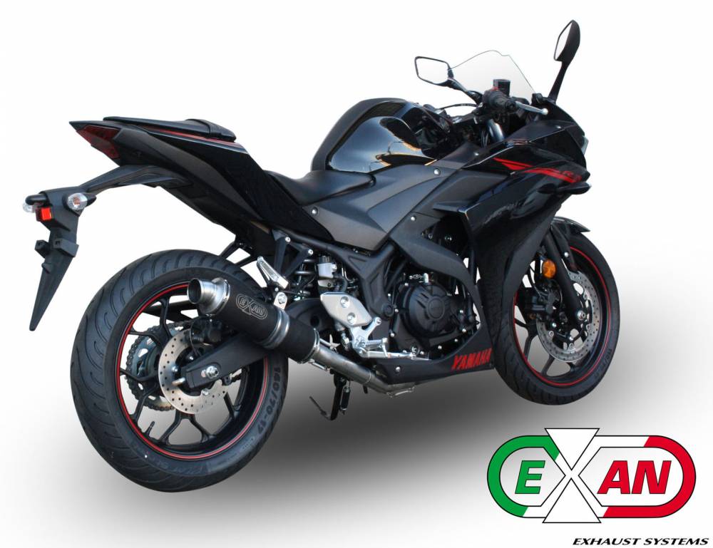 EXAN - YAMAHA R3-Tondo Inox Nero (Sist.Compl) (Me-Re)