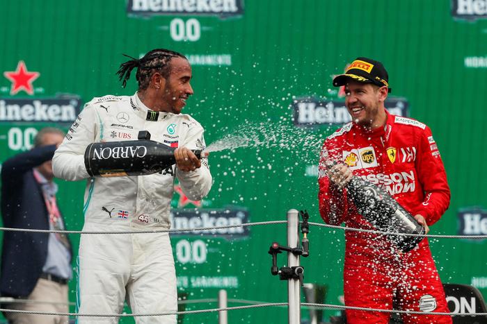 hamilton e vettel messico 2019