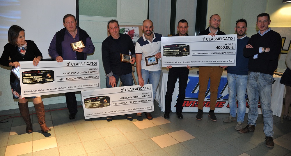 I primi tre equipaggi del Trofeo Parmigiano-Reggiano 2015 - foto MASSIMO CARPEGGIANI