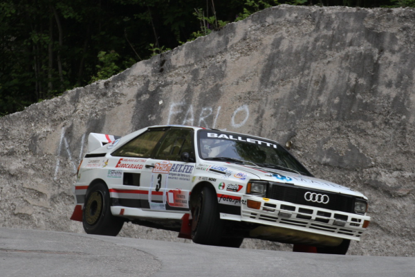 matteo luise e stoppa audi 4 rally dolomiti historic